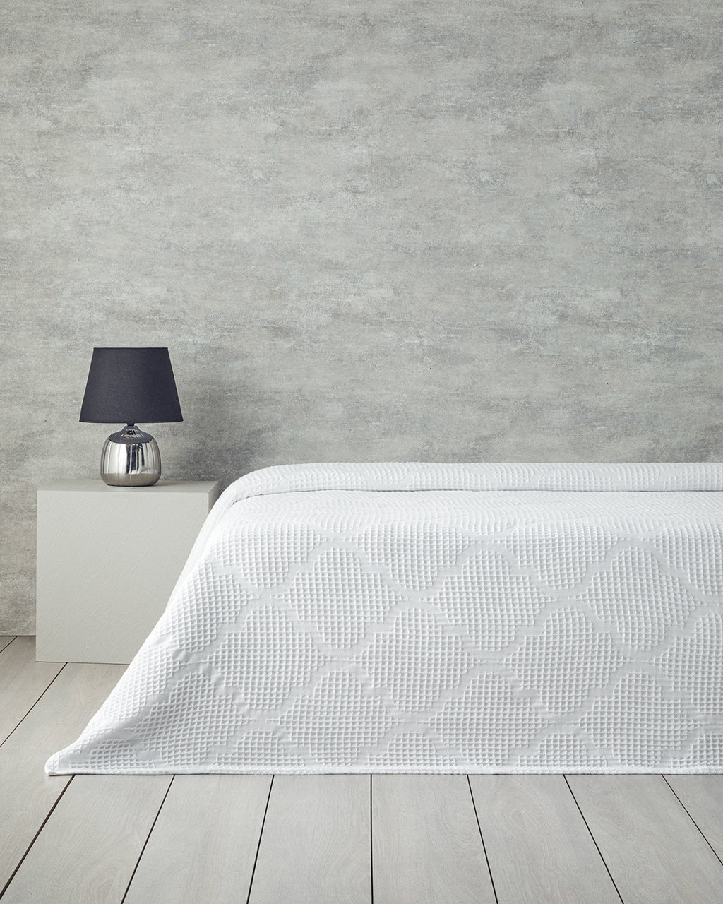 Fiona Cotton Waffle Double Summer Blanket 200x220 cm White