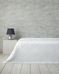 Fiona Cotton Waffle Double Summer Blanket 200x220 cm White