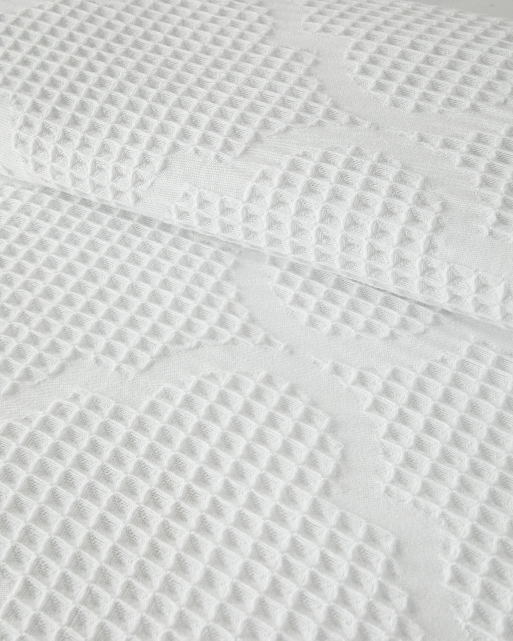 Fiona Cotton Waffle Double Summer Blanket 200x220 cm White (view 3)