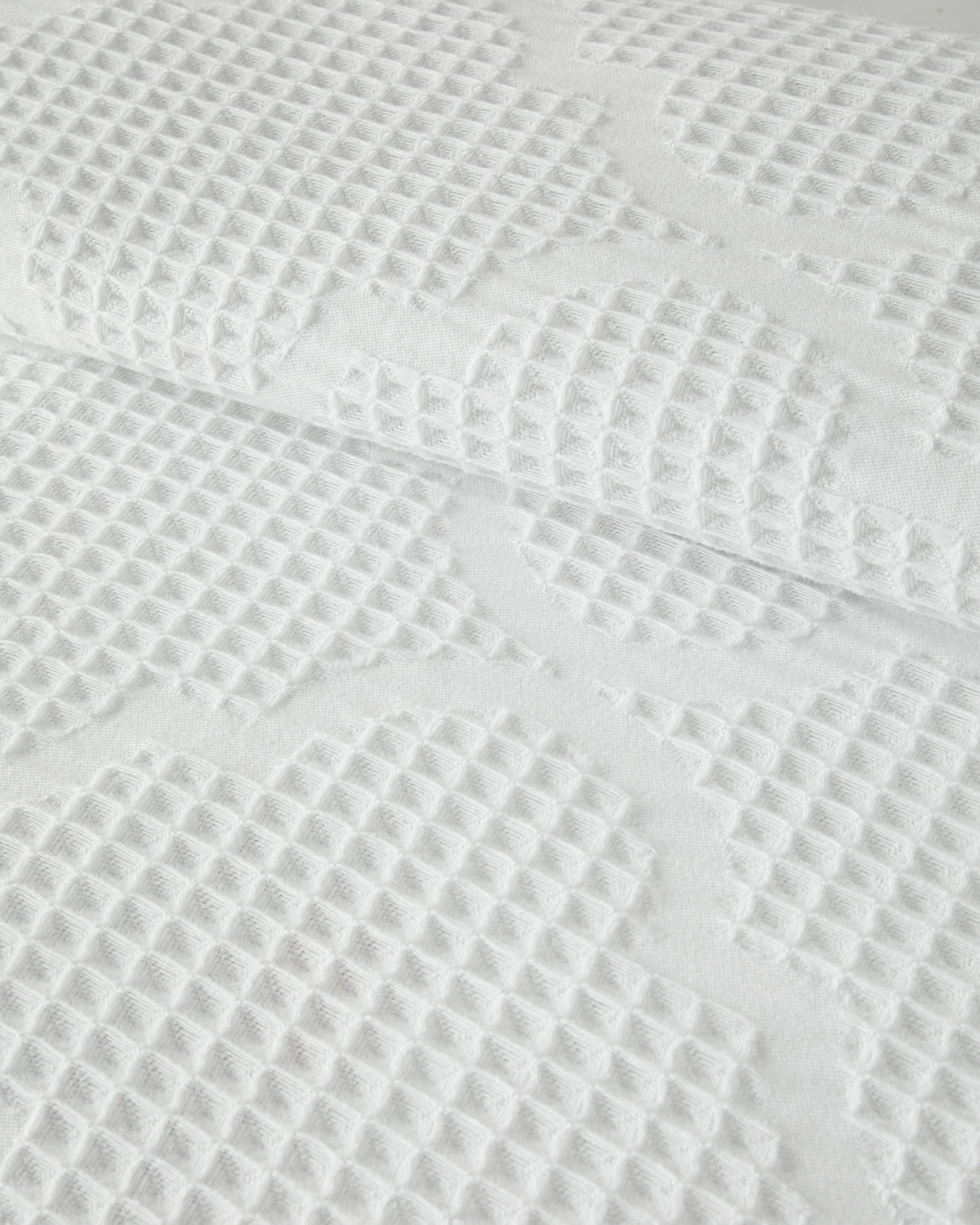 Fiona Cotton Waffle Double Summer Blanket 200x220 cm White (view 3)