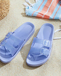 Bright PVC Women Outdoor Slippers 37 Purple