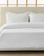 Levron Cotton Jacquard Double Bed Spread Set 220x240 cm White