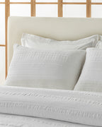 Levron Cotton Jacquard Double Bed Spread Set 220x240 cm White (view 2)