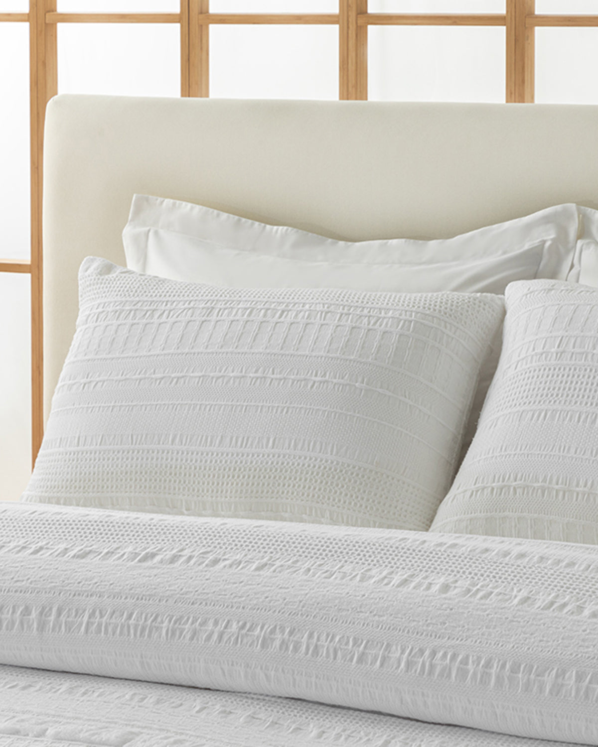 Levron Cotton Jacquard Double Bed Spread Set 220x240 cm White (view 2)