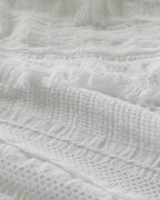 Levron Cotton Jacquard Double Bed Spread Set 220x240 cm White (view 3)