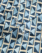 Trio Tile Easy Iron Single Size Duvet Cover Set 160x220 cm Navy Blue (view 3)