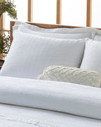 Palermo Cotton Jacquard Double Bed Spread White - King 240x260 cm (view 2)