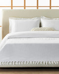 Camilla Cotton Jacquard Double Summer Blanket - White - 200x220 cm