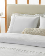 Camilla Cotton Jacquard Double Summer Blanket - White - King 220x240 cm (view 2)