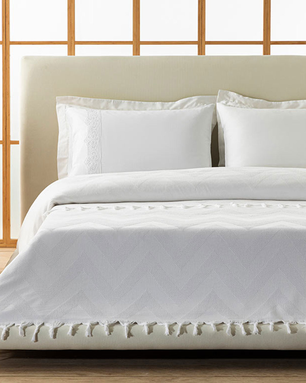 Leona Cotton Jacquard Summer Blanket (view 7)