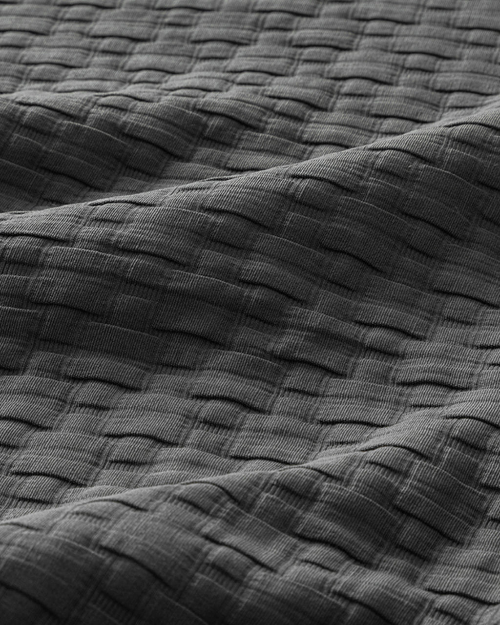 Matris Polycotton Jacquard Double Bed Spread Set 240x250 cm Anthracite (view 3)