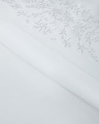 Laurel Cotton Satin Embroidered Double Duvet Cover Set 200x220 cm White (view 3)