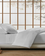 Laurel Cotton Satin Embroidered Double Duvet Cover Set 200x220 cm White (view 7)