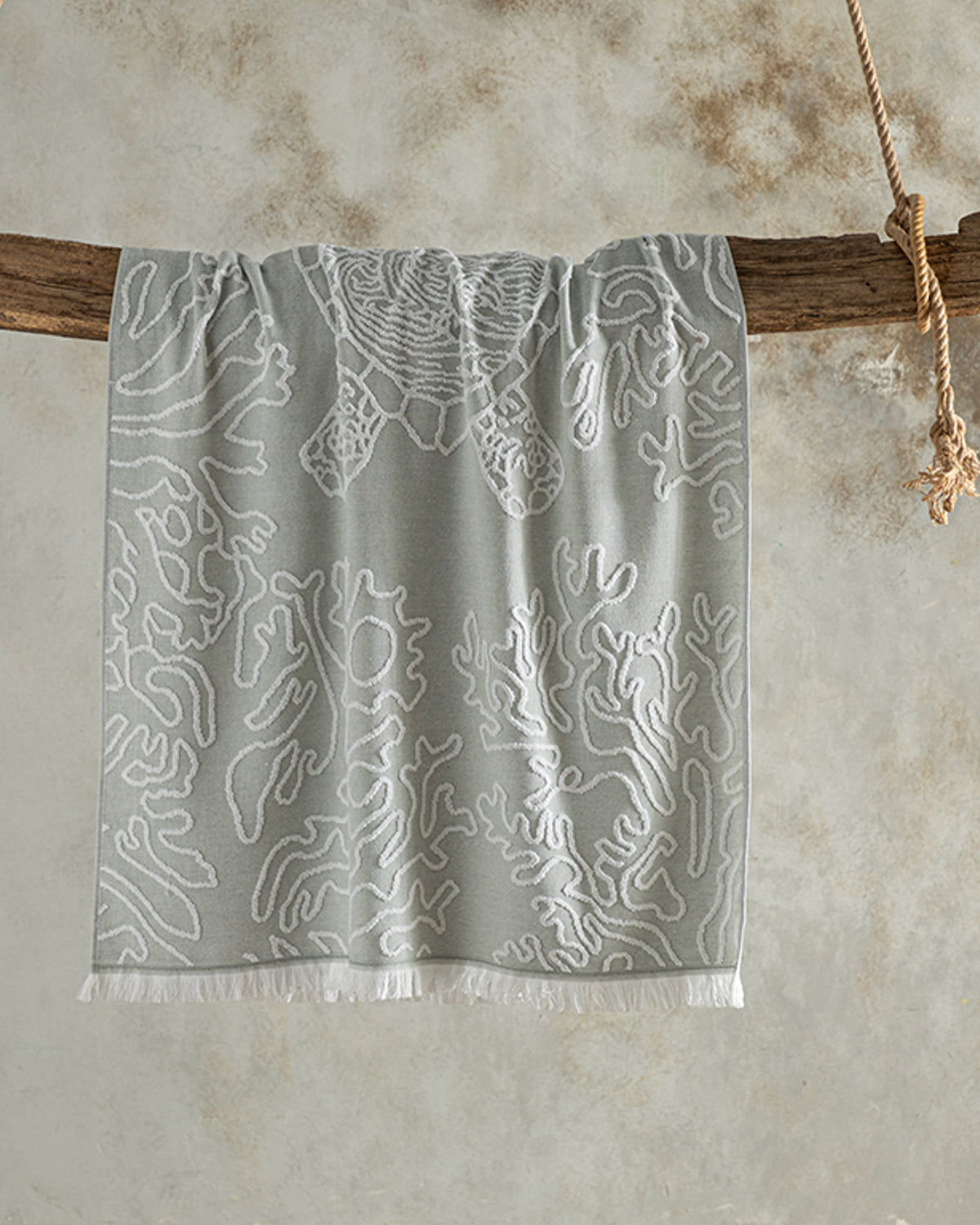 Turtle Cotton Polyester Single Surface Beach Towel 75x150 cm Dark Green