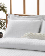 Lidya Cotton Embossing Double Duvet Cover Set 200x220 cm White (view 2)