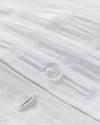 Lidya Cotton Embossing Double Duvet Cover Set 200x220 cm White (view 5)