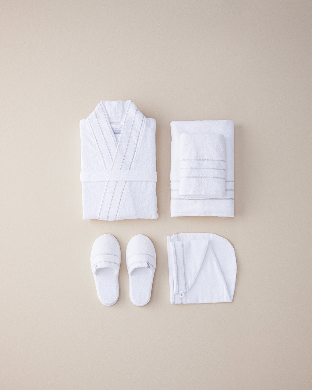 Soft Cotton Bathrobe - Light Blue - L-XL (view 6)