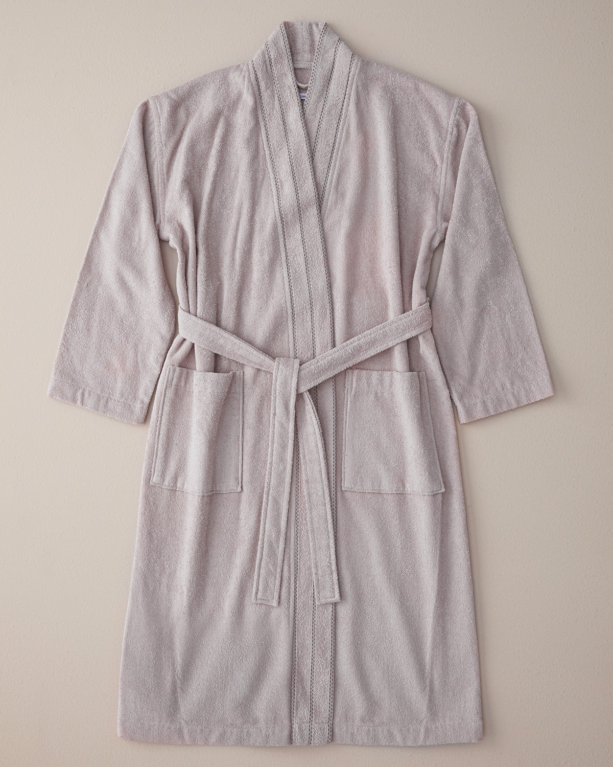 Soft Cotton Bathrobe - Light Pink - S-M (view 9)