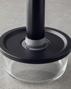 Vacuum Pro Lock Glass 7 pcs with Vacuum Device Storage Container 820 + 1550 + 2700 ml Black (view 3)