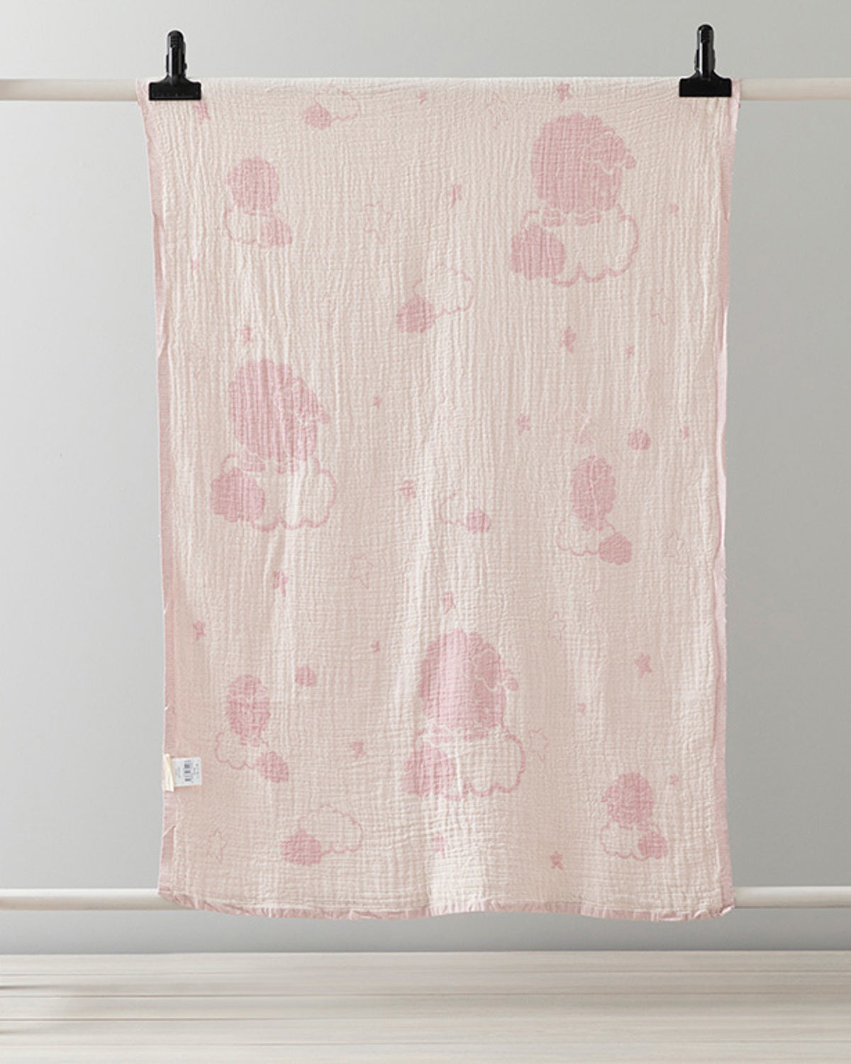 Kuzu Cotton Girls Baby Blanket 80x120 cm Pink (view 2)