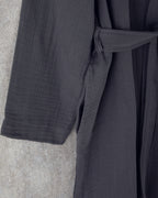 Barbara Cotton Muslin Bathrobe - White - S-M (view 3)