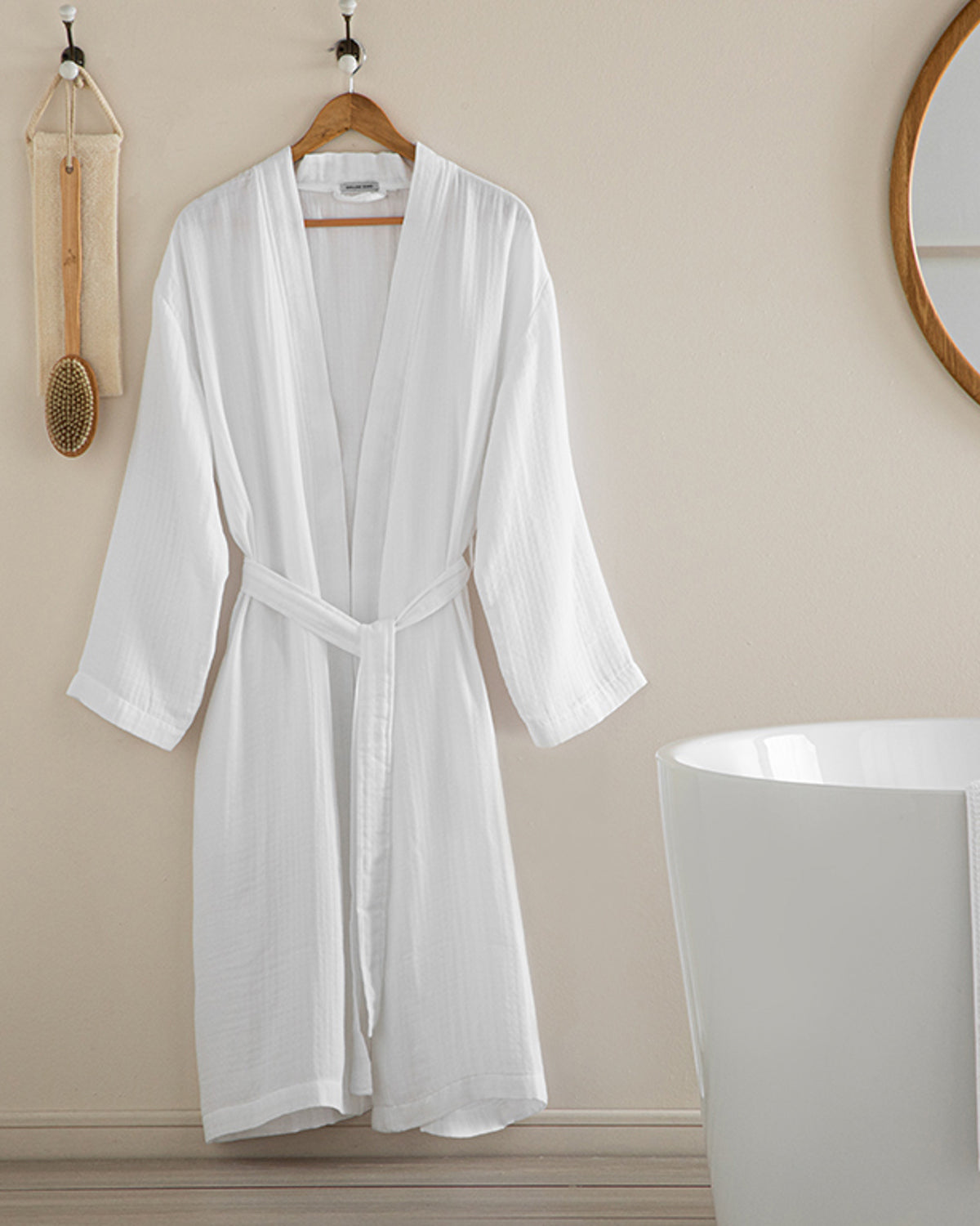 Barbara Cotton Muslin Bathrobe (view 10)