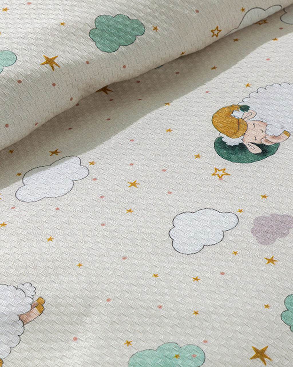 Kuzu Cotton Baby Summer Blanket 100x150 cm Beige (view 3)
