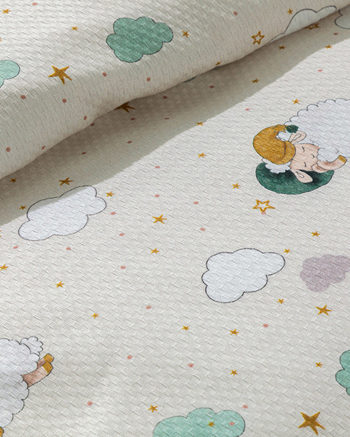 Kuzu Cotton Baby Summer Blanket 100x150 cm Beige (view 3)