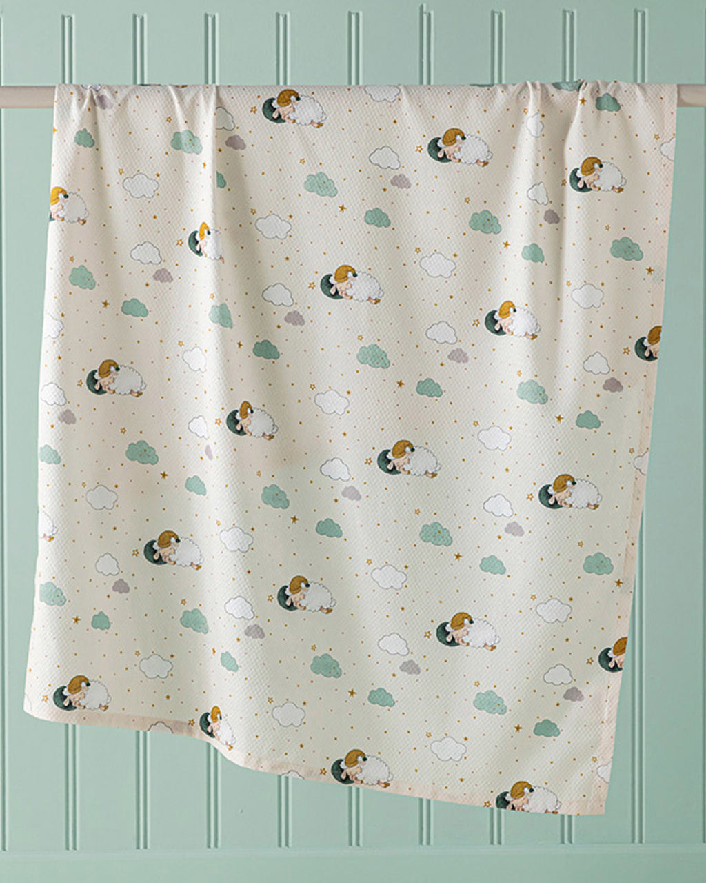 Kuzu Cotton Baby Summer Blanket 100x150 cm Beige (view 4)