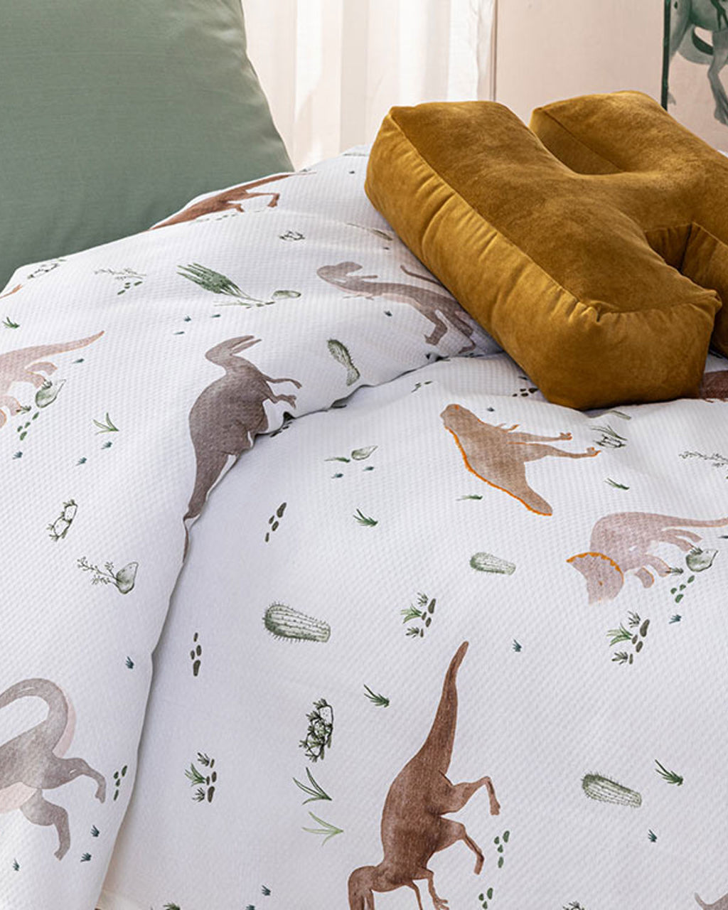Dinazor Cotton Kids Summer Blanket 150x200 cm Beige (view 2)