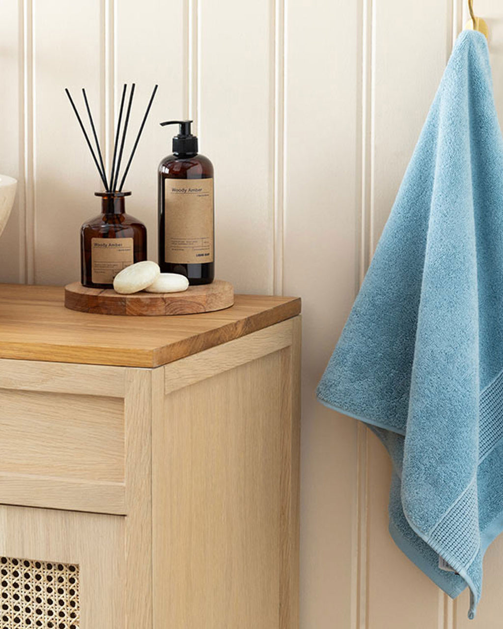 Deluxe Low Twist Face Towel 50x90 cm Blue