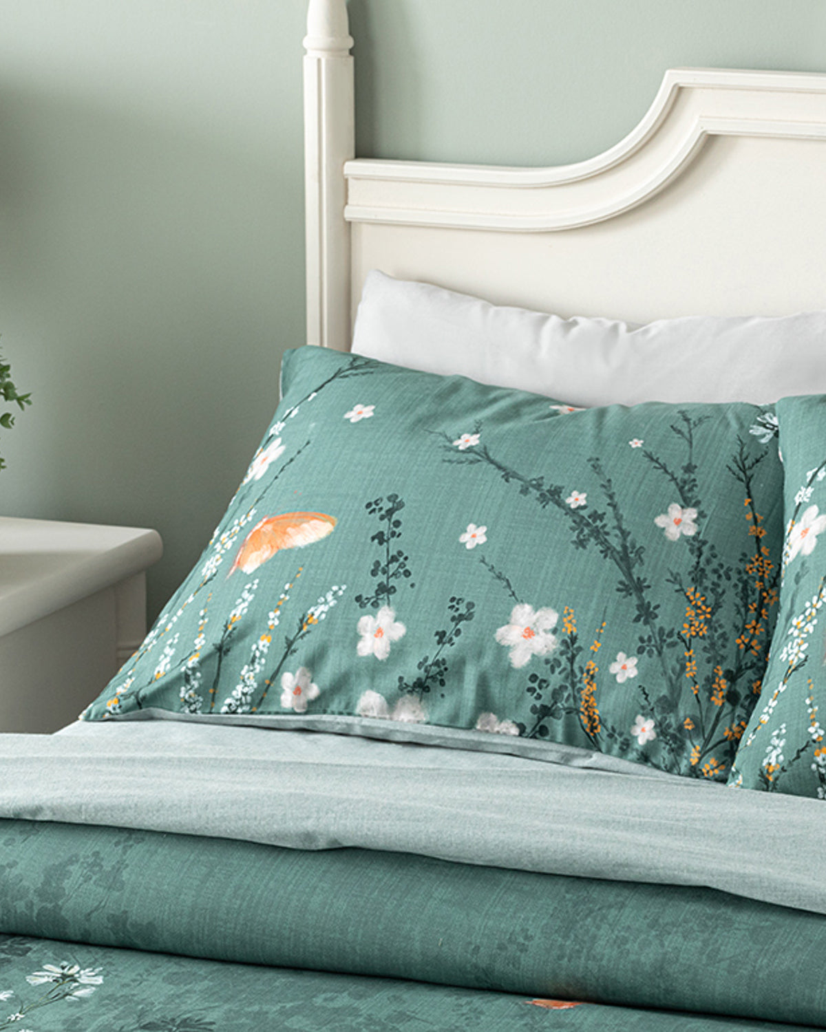 Sweet Spring Soft Cotton with Digital Print Single Size Duvet Cover Set 160x220 cm Green (view 2)