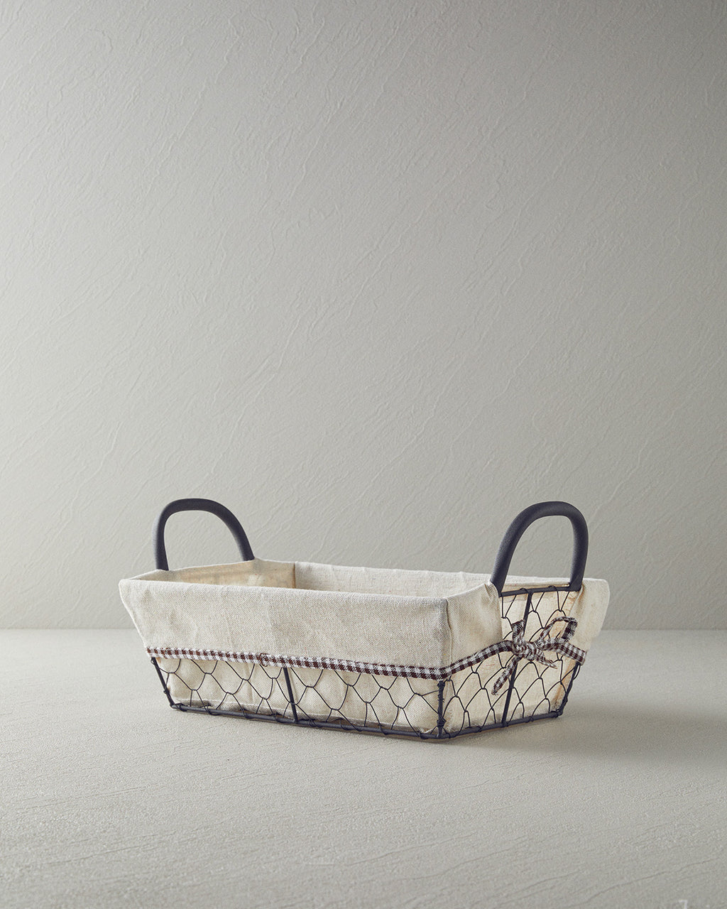 Lydia Metal Bread Basket 30x20 cm Beige