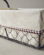 Lydia Metal Bread Basket 30x20 cm Beige (view 3)