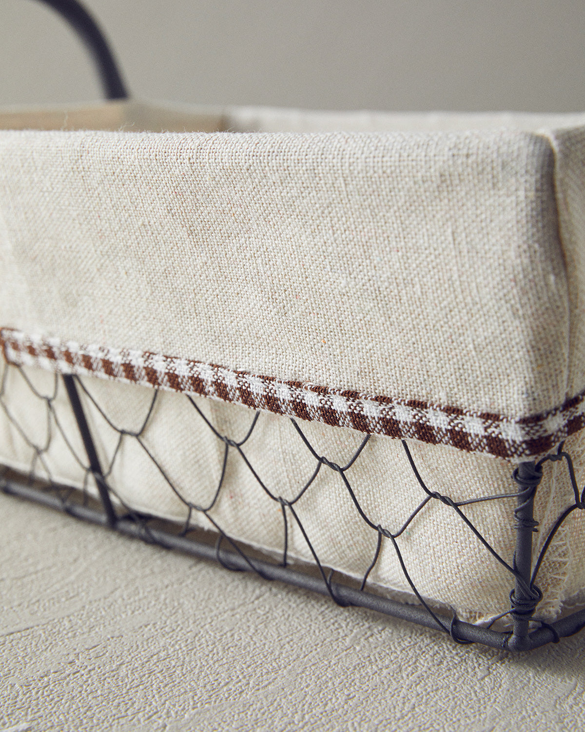 Lydia Metal Bread Basket 30x20 cm Beige (view 3)