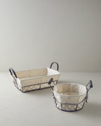 Aluna Metal Bread Basket 20 cm Beige (view 4)