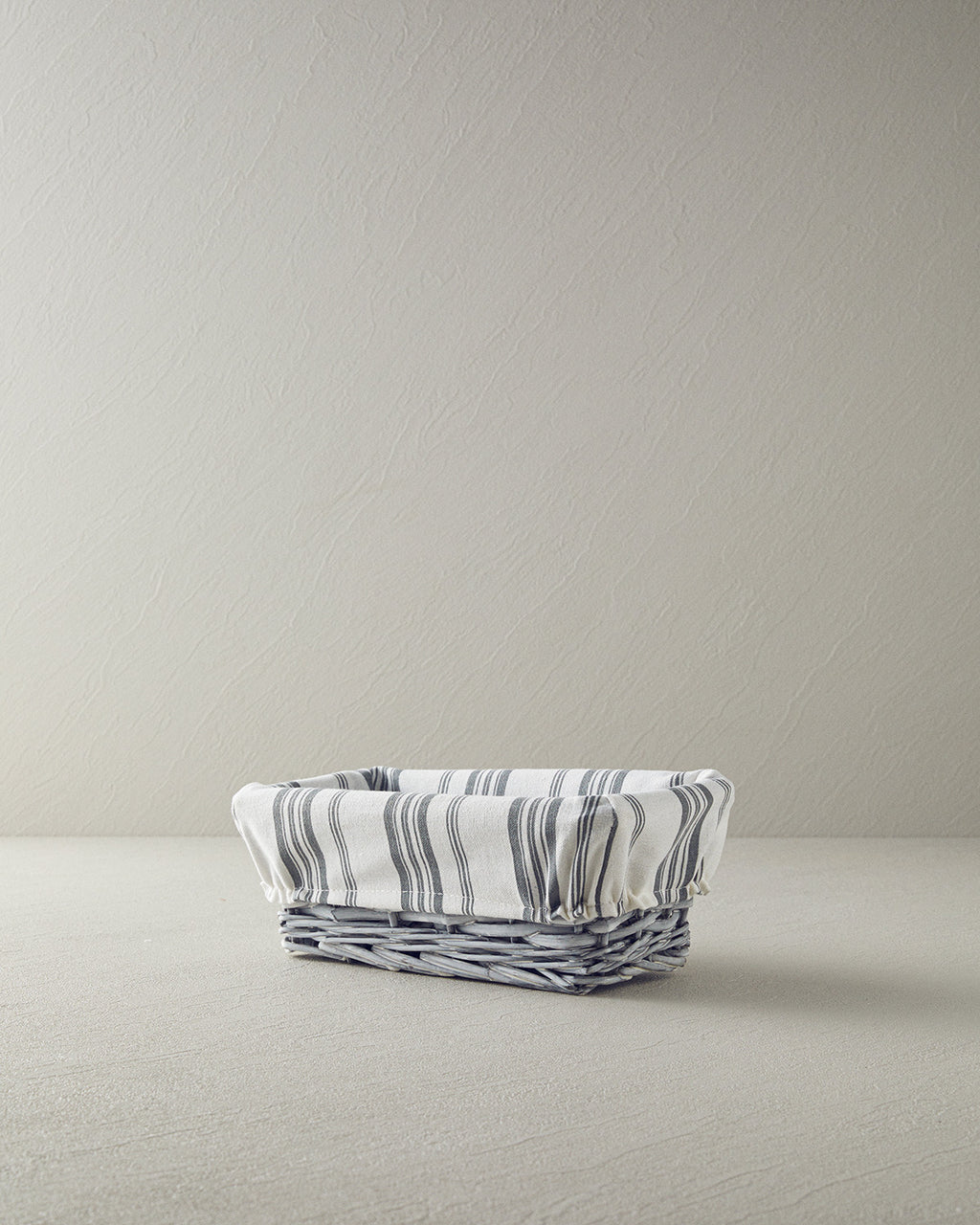Coastal Wicker Bread Basket 26x13 cm Gray