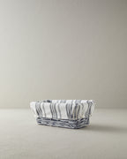 Coastal Wicker Bread Basket 26x13 cm Gray