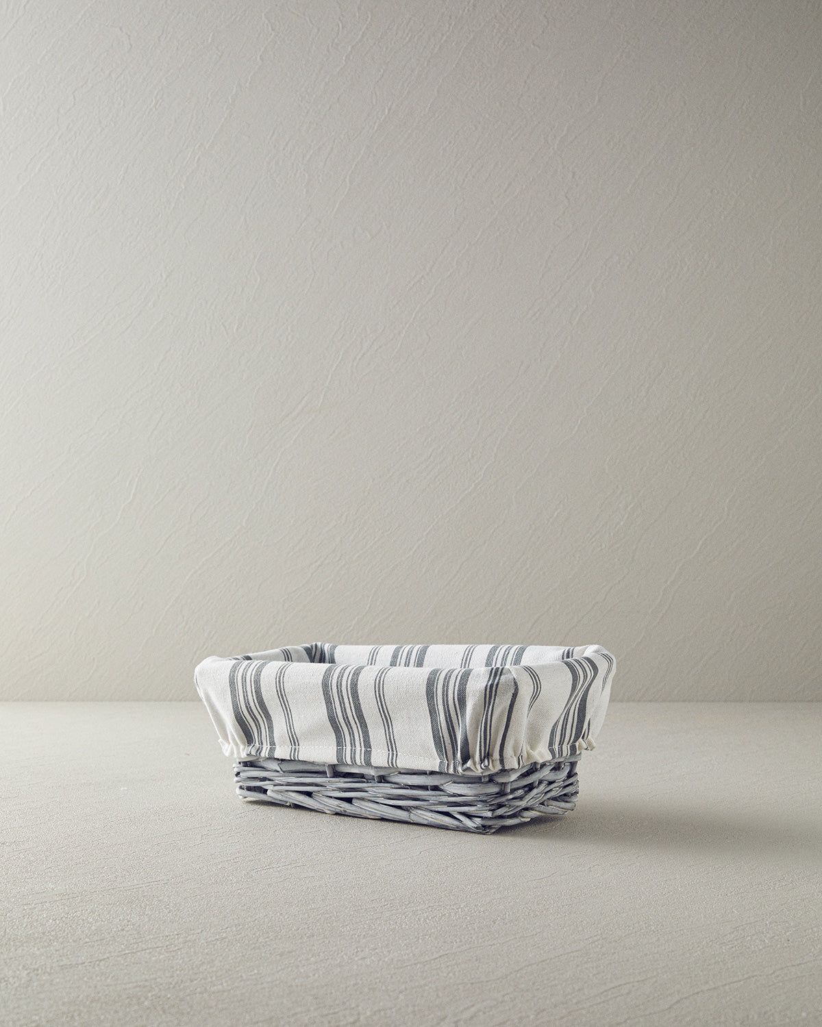 Coastal Wicker Bread Basket 26x13 cm Gray