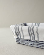 Coastal Wicker Bread Basket 26x13 cm Gray (view 2)