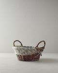 Linear Wicker Bread Basket 35x25 cm Gray