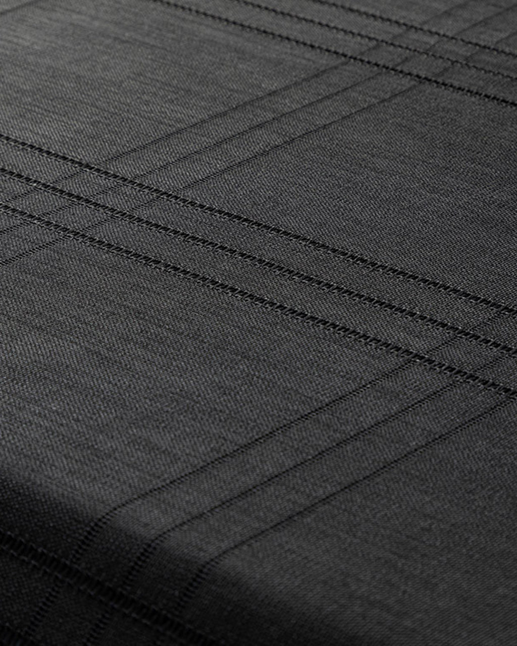 Navy Cotton Polyester Ajour Fabric Table Cloth 150x200 cm Black (view 2)