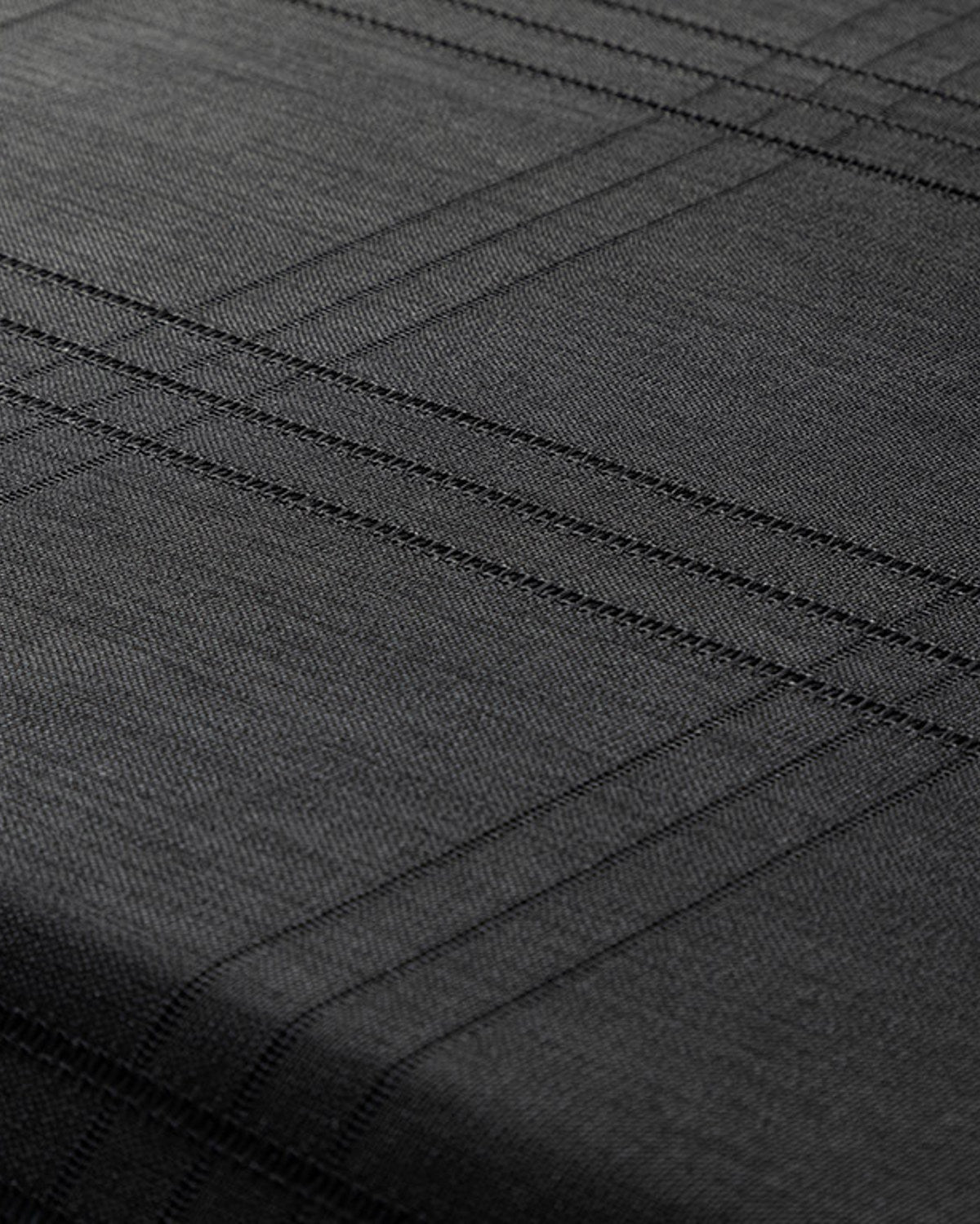 Navy Cotton Polyester Ajour Fabric Table Cloth 150x200 cm Black (view 2)