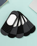 Bellamy Cotton Men’s 5 pcs No Show Socks 40-44 Anthracite - Black
