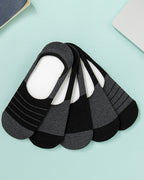Bellamy Cotton Men’s 5 pcs No Show Socks 40-44 Anthracite - Black
