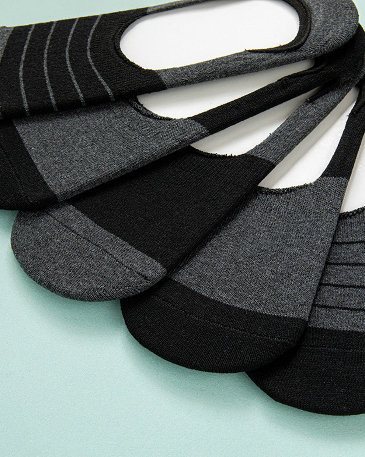 Bellamy Cotton Men’s 5 pcs No Show Socks 40-44 Anthracite - Black (view 2)