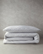 Stitch Line Yarn Dyed Duvet Cover Set Navy Blue (view 6)