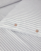 Stitch Line Yarn Dyed Duvet Cover Set Navy Blue (view 10)