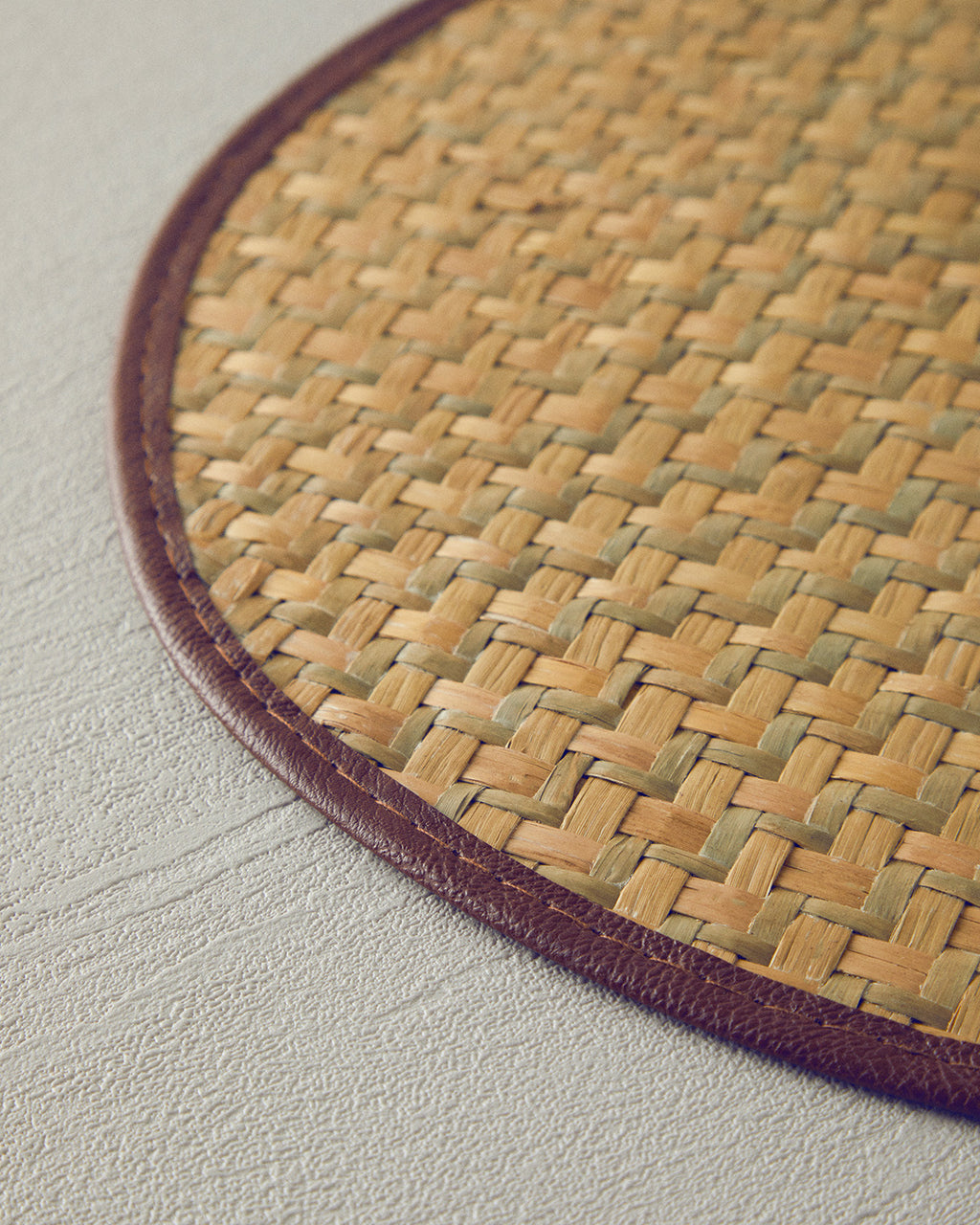 Tesserae Wicker Table Mat 38 cm Beige (view 2)