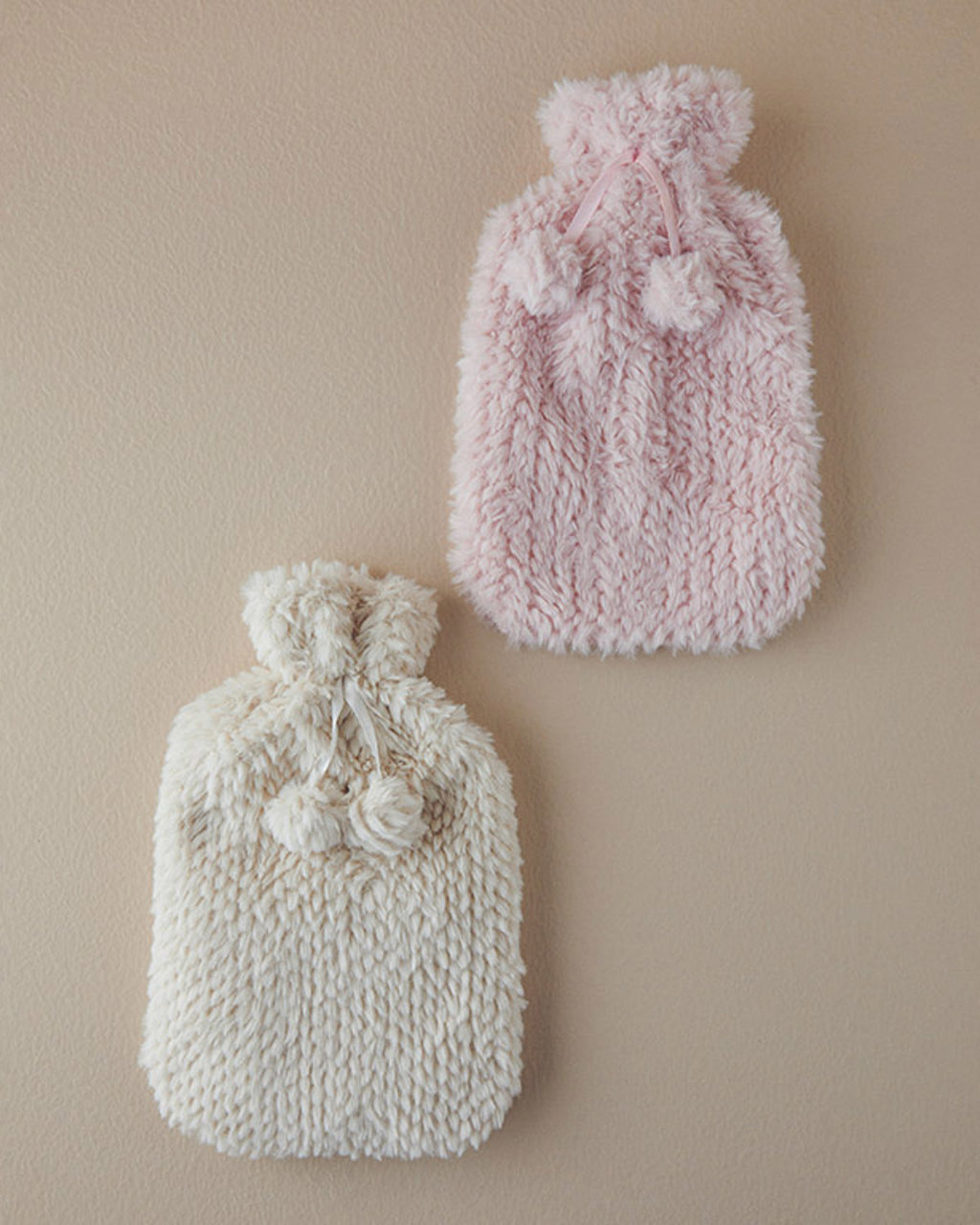 Fluffy Hot Water Bottle 33x19 cm Ecru (view 4)